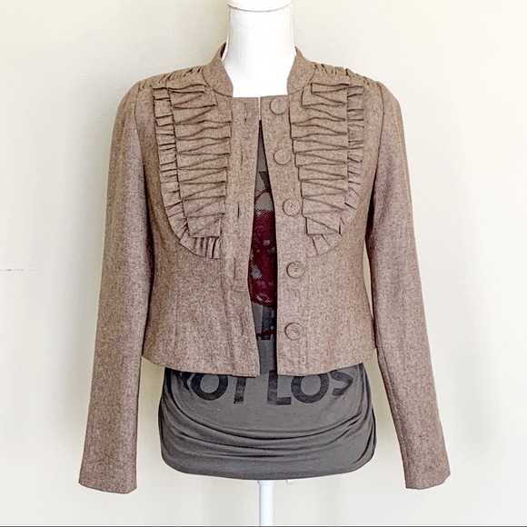 ANTHRO Tabitha Pleated as You Please Wool Blazer - Picture 3 of 8